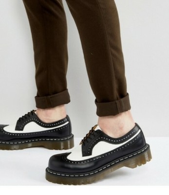 dr martens brogue black and white bex
